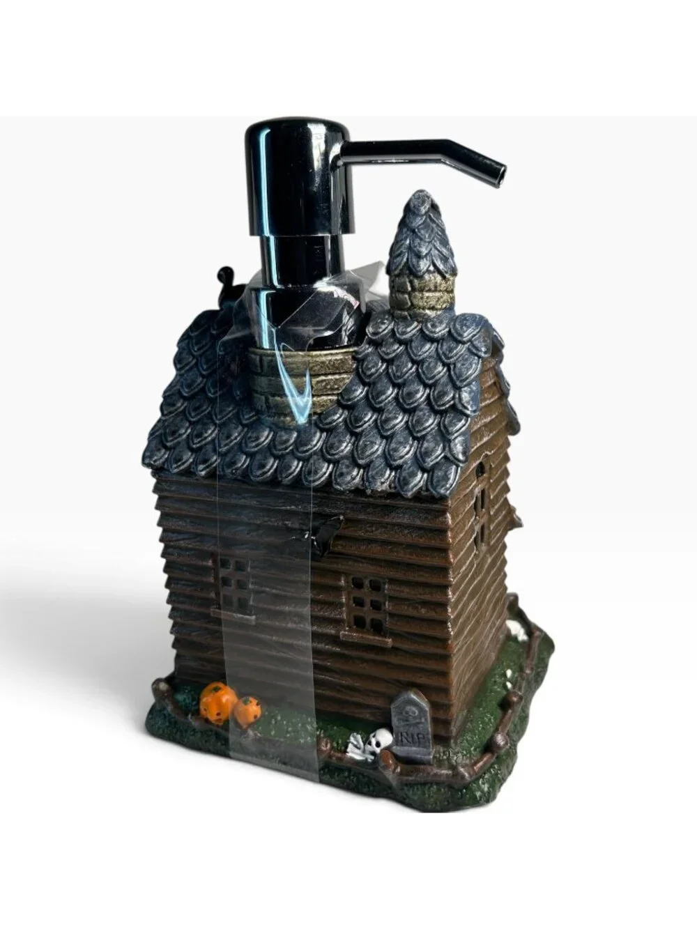 Halloween Haunted House Soap Dispenser Resin Pump Ghost Pumpkin Spooky Decor NEW